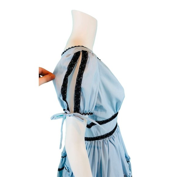 Vintage 1960s Party Square Dance Ric Rac Dress | W 28" - Picture 9 of 10